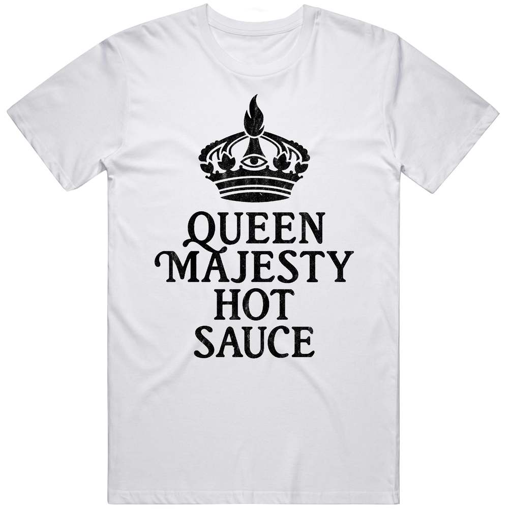 Queen Majesty Hot Sauce Logo Mens Cotton Tee T Shirt