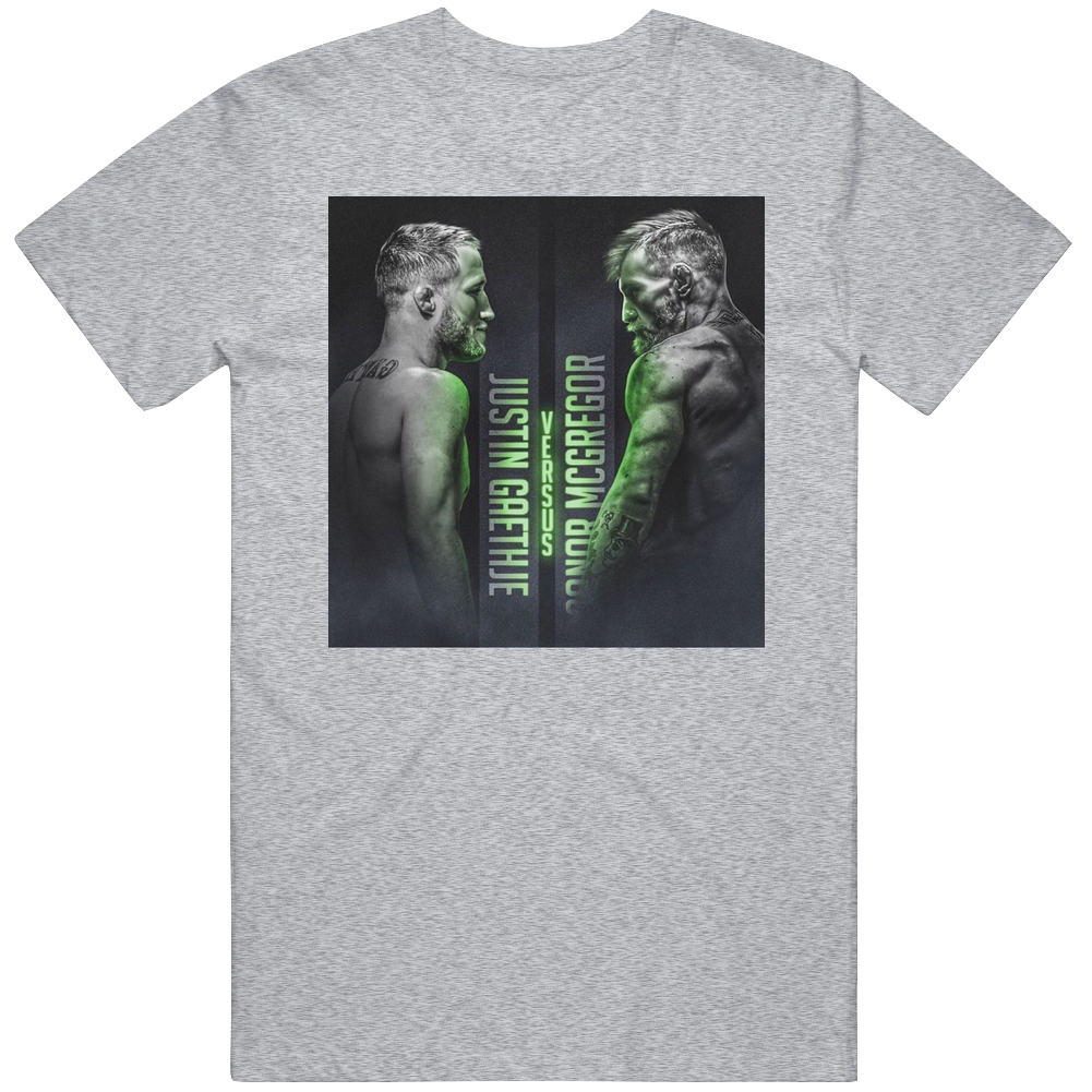 Conor Mcgregor Versus Justin Gaethje Match Mens Cotton Tee T Shirt Conor Mcgregor Versus Justin Gaethje Match Mens Cotton Tee T Shirt