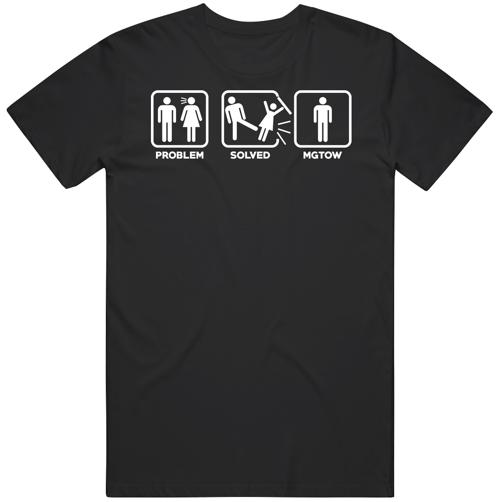 Problem Solved Funny Mgtow Men Going Their Own Way Mens Cotton Tee T Shirt Problem Solved Funny Mgtow Men Going Their Own Way Mens Cotton Tee T Shirt