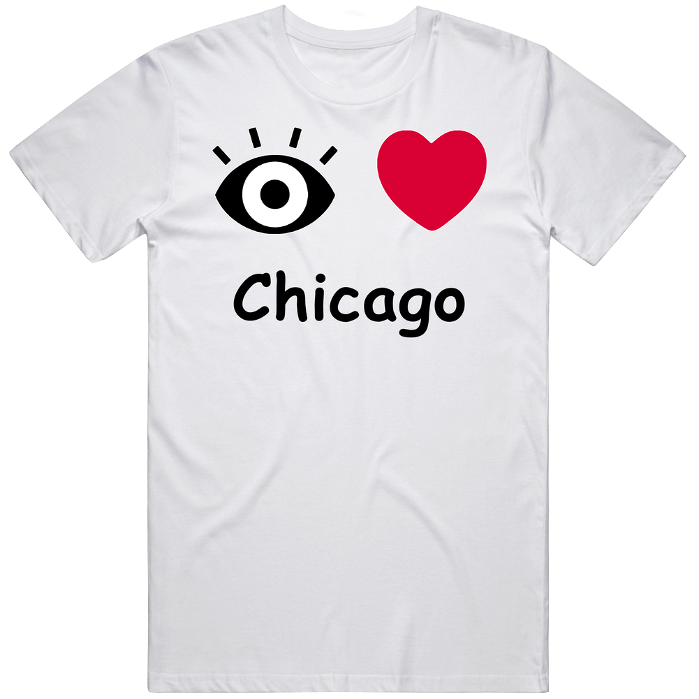 Chicago I Love Chicago Custom Mens Cotton Tee T Shirt