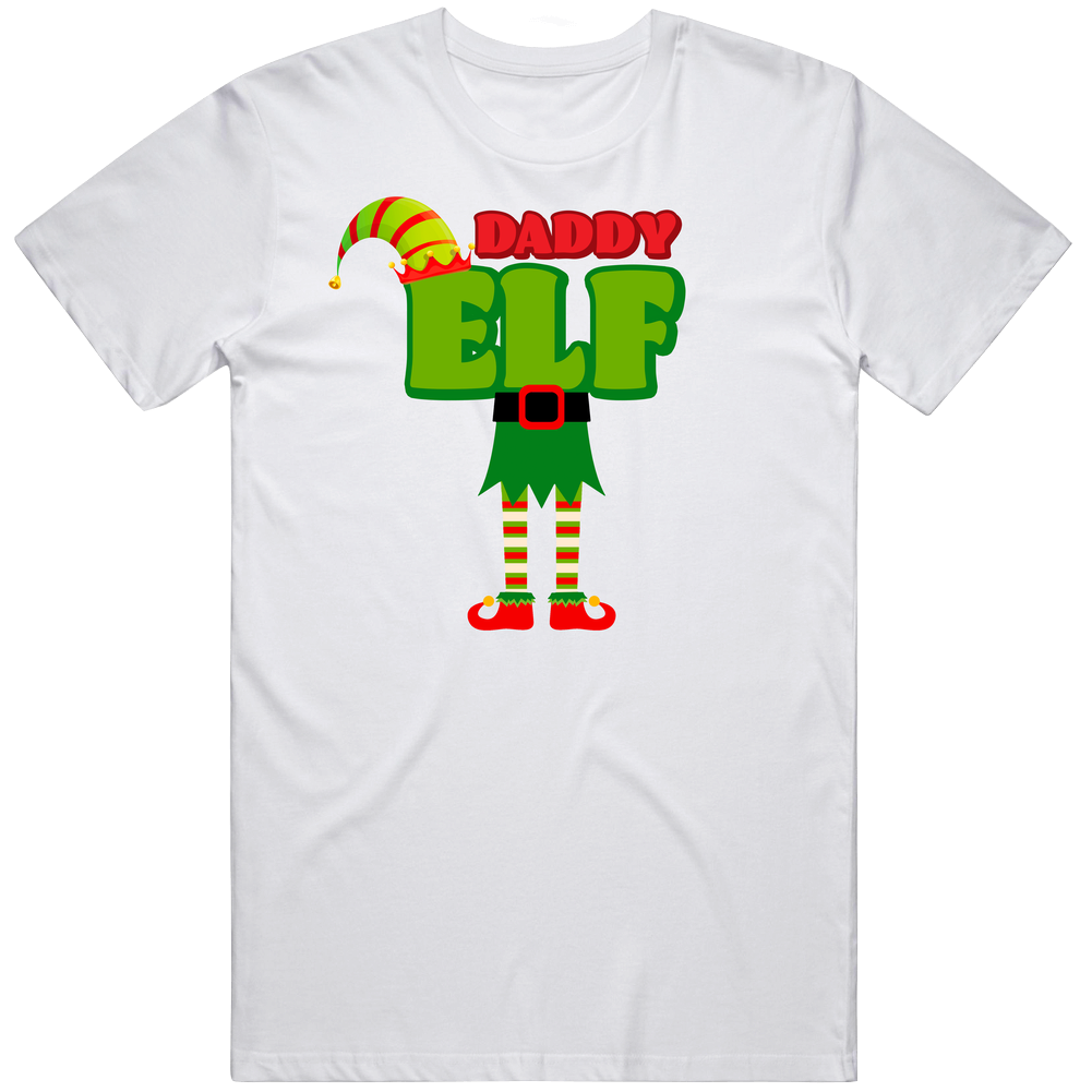 Daddy Elf Cute Christmas Mens Cotton Tee T Shirt