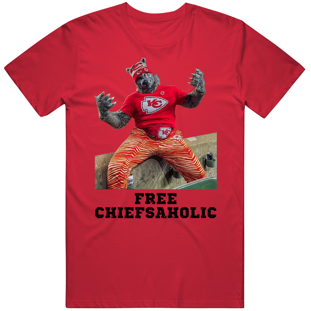 Free Chiefsaholic Funny Mens Cotton Tee T Shirt