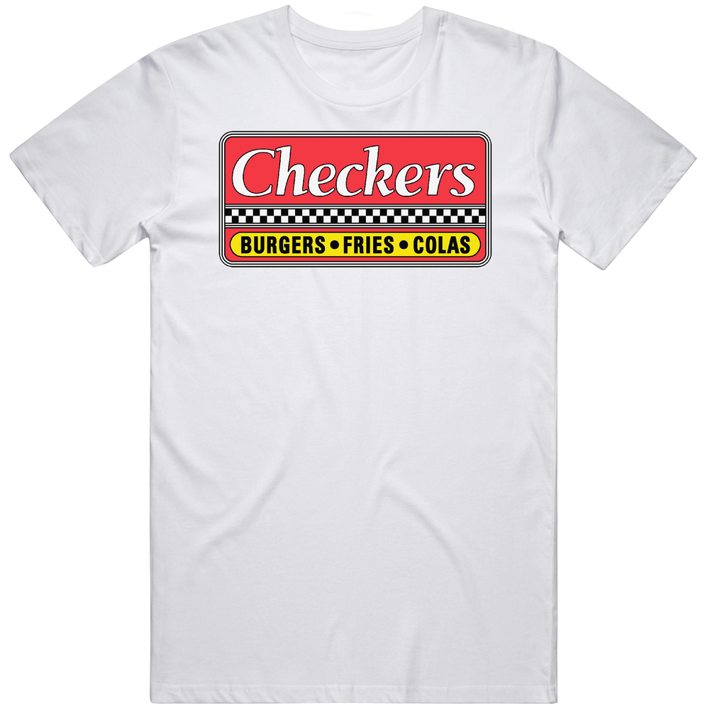Checkers Resaurant Logo Mens Cotton Tee T Shirt Checkers Resaurant Logo Mens Cotton Tee T Shirt