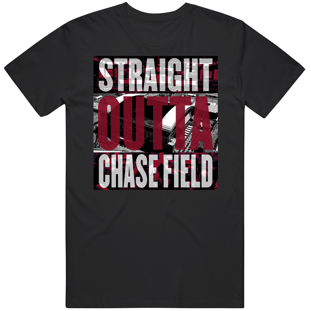 Arizona Chase Field Straight Outta Ball Park Baseball Fan Mens Cotton Tee T Shirt