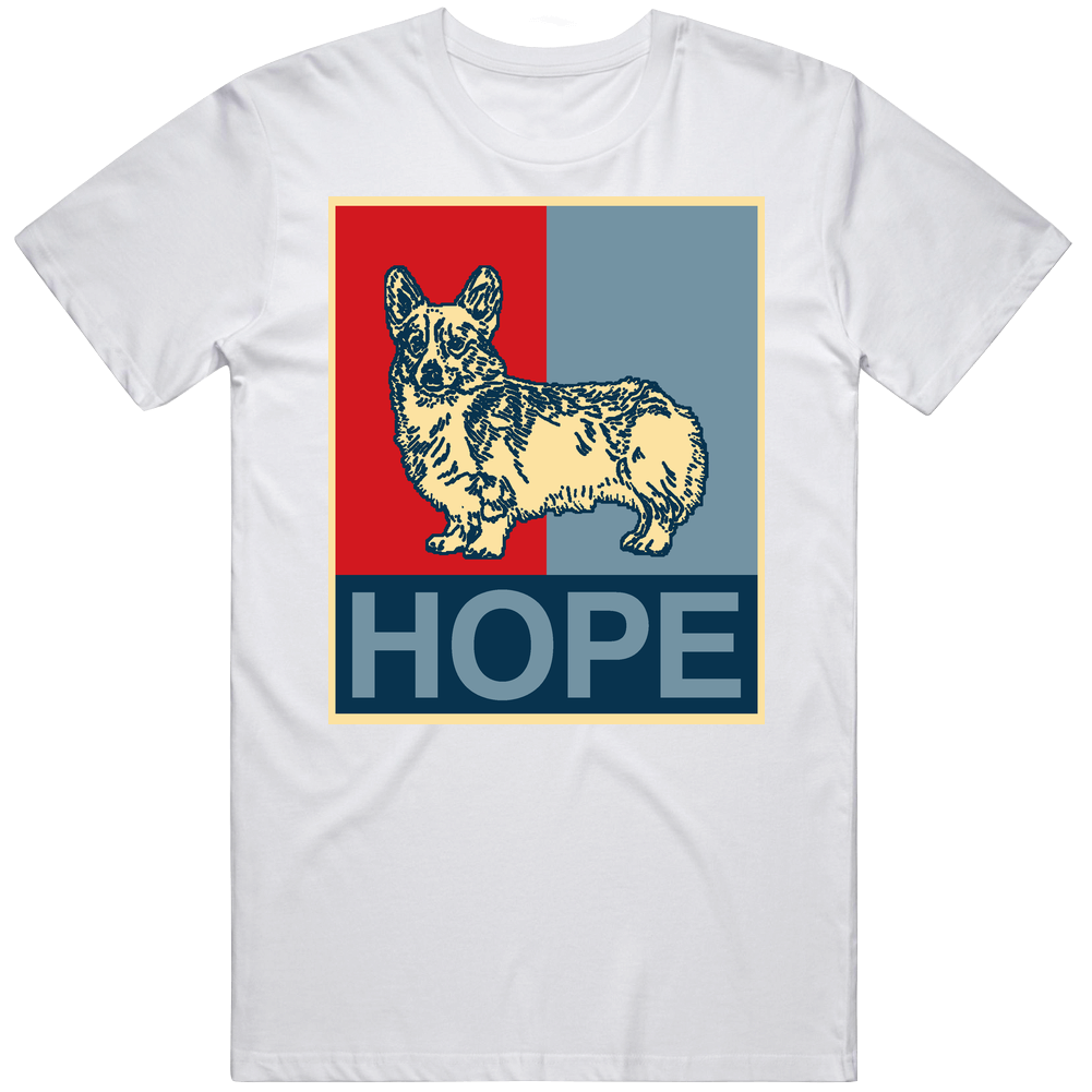 Cardigan Welsh Corgi Custom Dog Breed Hope Parody Mens Cotton Tee T Shirt Cardigan Welsh Corgi Custom Dog Breed Hope Parody Mens Cotton Tee T Shirt