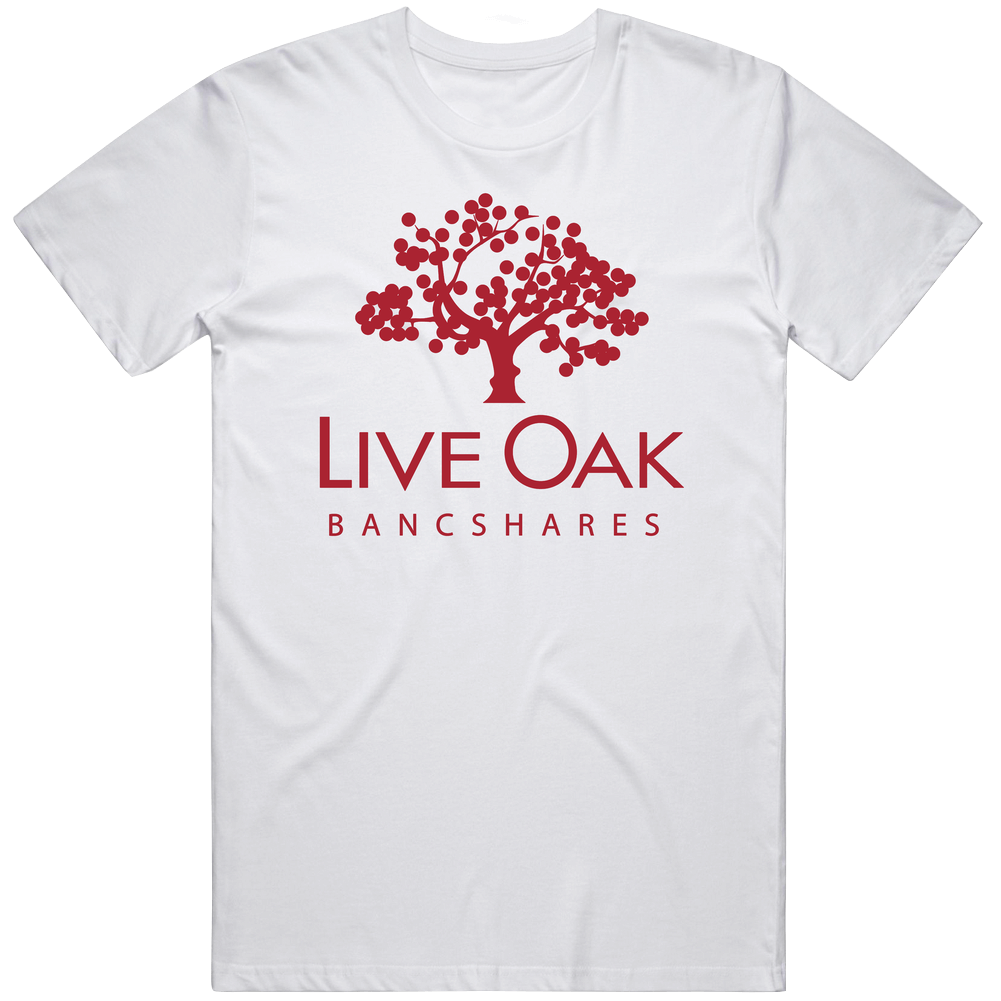 Live Oak Bancshares Inc Nasdaq Company Logo Employee Fan Mens Cotton Tee T Shirt