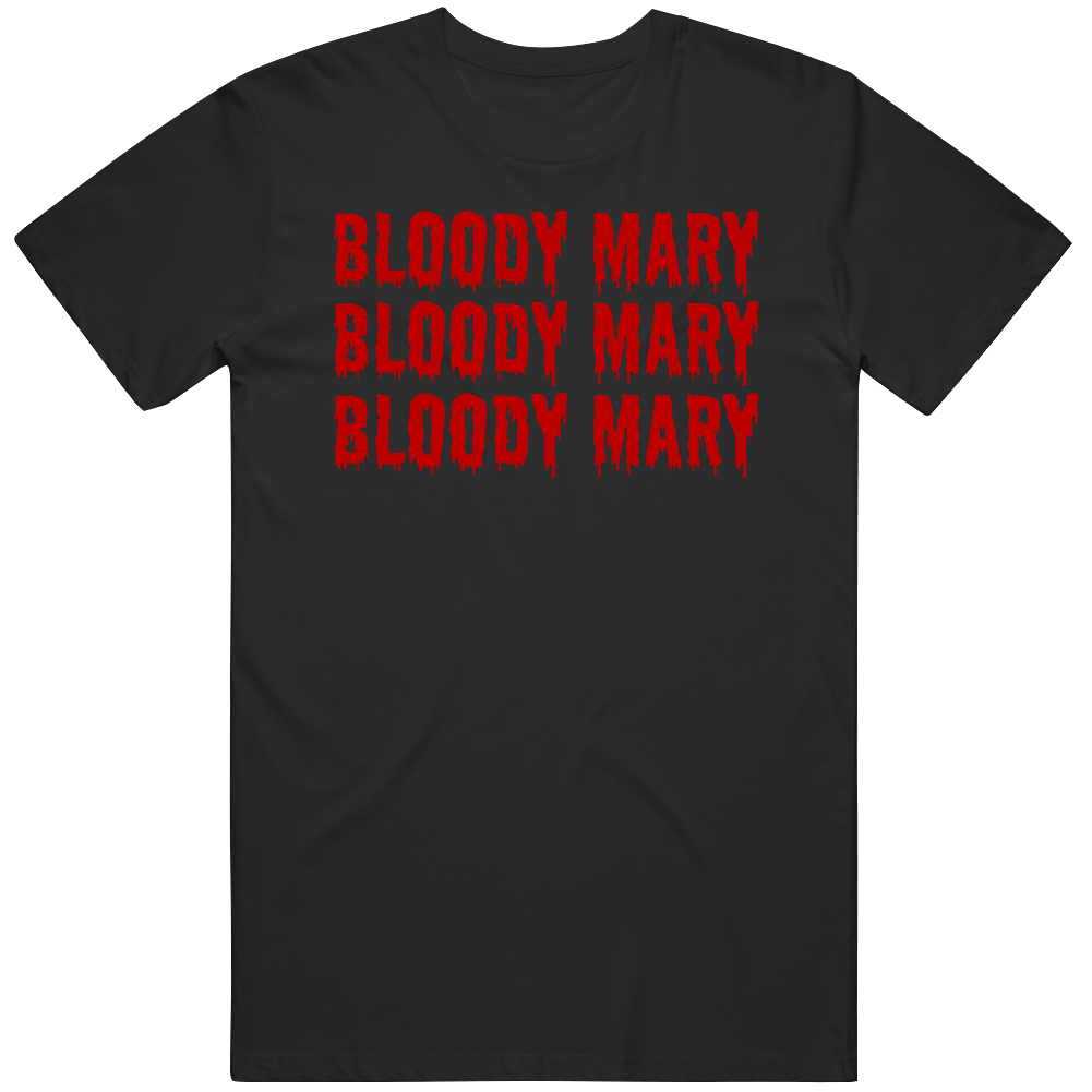 Bloody Mary Text Halloween Mens Cotton Tee T Shirt