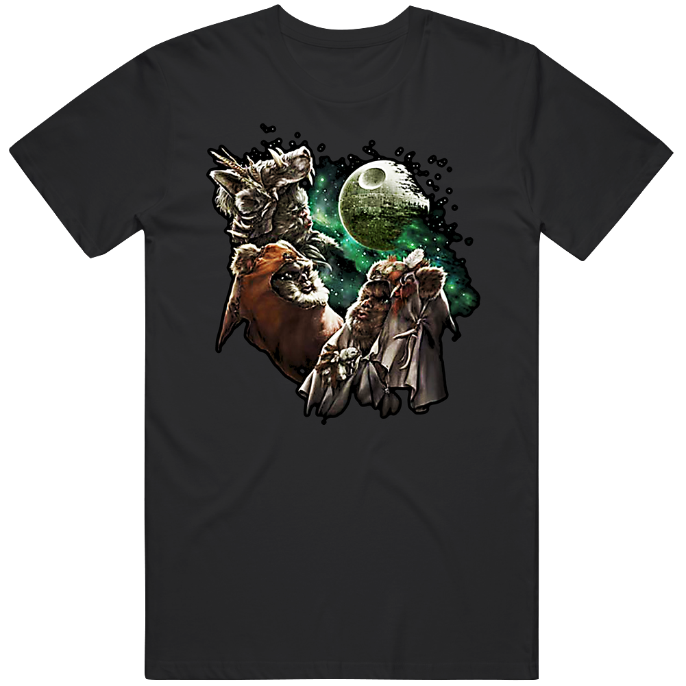 Three Ewok Moon Funny Star Wars Parody Joke Mens Cotton Tee T Shirt Three Ewok Moon Funny Star Wars Parody Joke Mens Cotton Tee T Shirt