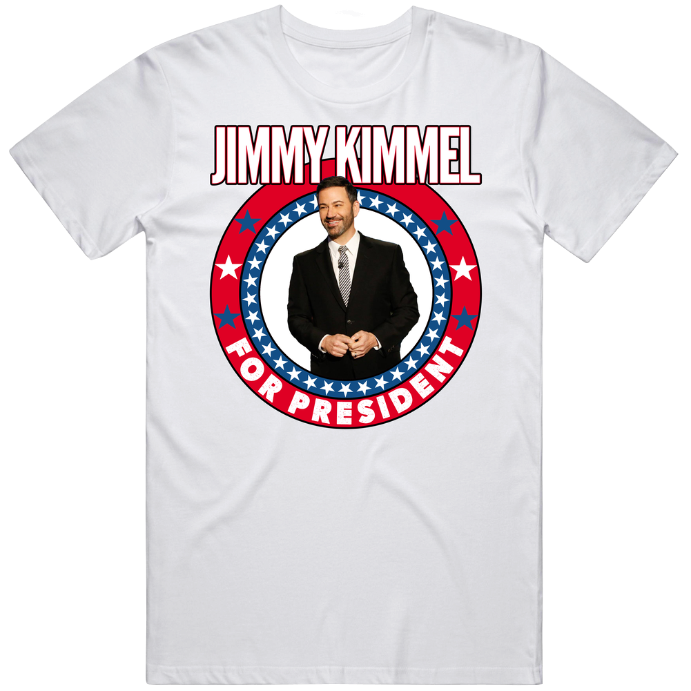 Jimmy Kimmel For President Talk Show Host Celeb Fan Election Mens Cotton Tee T Shirt