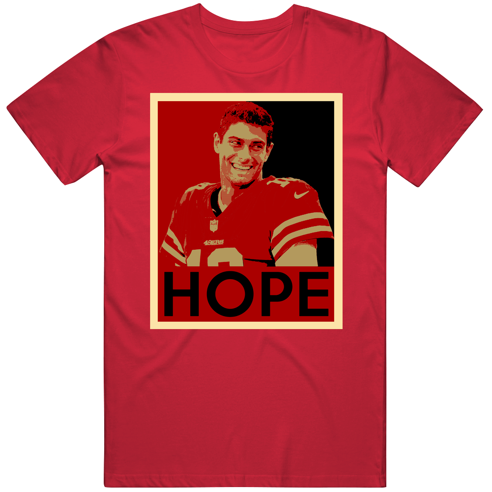 Jimmy Garoppolo Hope Poster San Francisco Football Player Fan Mens Cotton Tee T Shirt Jimmy Garoppolo Hope Poster San Francisco Football Player Fan Mens Cotton Tee T Shirt