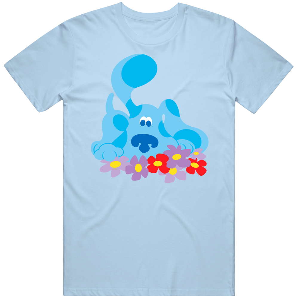Blues Clues Flowers Cartoon Tv Mens Cotton Tee T Shirt