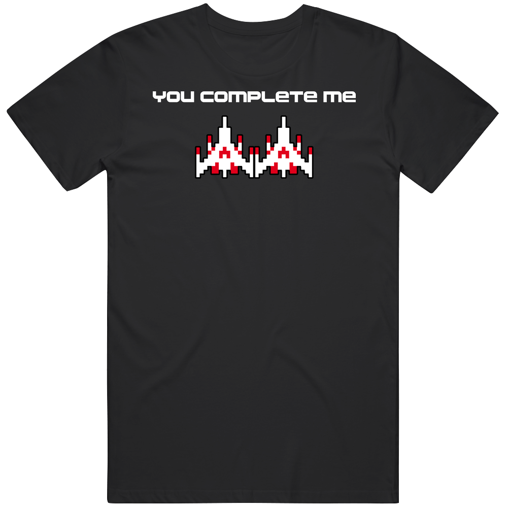 Galaga Retro Video Game You Complete Me Mens Cotton Tee T Shirt Galaga Retro Video Game You Complete Me Mens Cotton Tee T Shirt