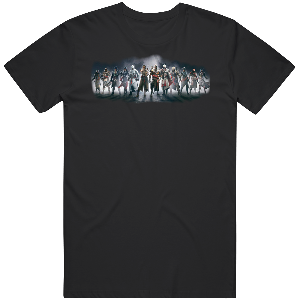 Assassins Creed Characters Video Game Mens Cotton Tee T Shirt Assassins Creed Characters Video Game Mens Cotton Tee T Shirt