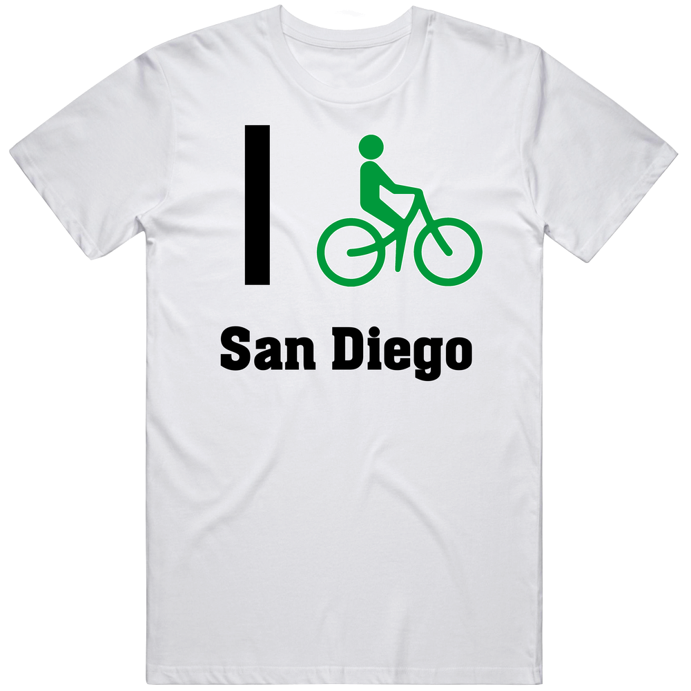 I Bike San Diego Custom Mens Cotton Tee T Shirt