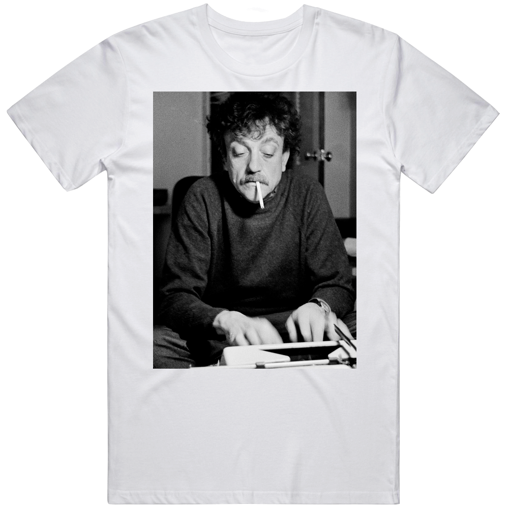 Kurt Vonnegut Most Controversial Writer Author Novels Book Worm Nerd Reading Fan Mens Cotton Tee T Shirt