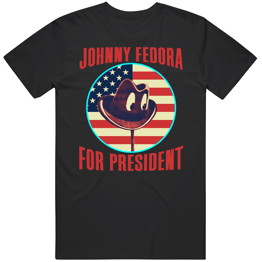 Johnny Fedora For President Spy Comic Book Fan Mens Cotton Tee T Shirt Johnny Fedora For President Spy Comic Book Fan Mens Cotton Tee T Shirt