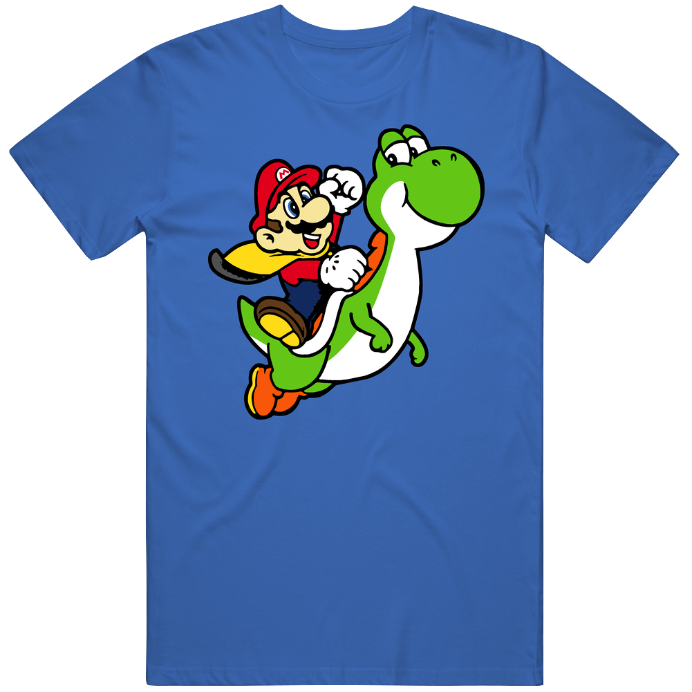 Super Mario World Snes Box Art Mens Cotton Tee T Shirt Super Mario World Snes Box Art Mens Cotton Tee T Shirt