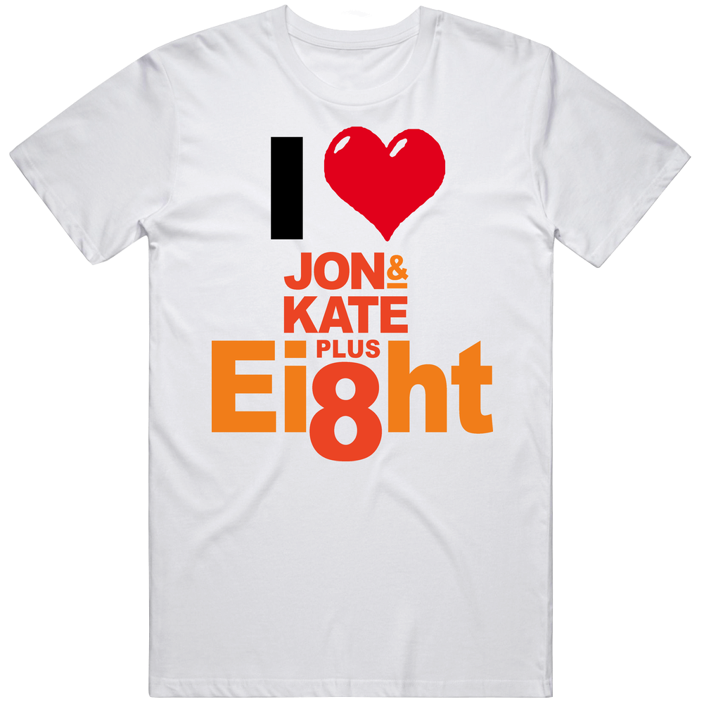 I Love Heart Jon Kate Plus 8 Mens Cotton Tee T Shirt I Love Heart Jon Kate Plus 8 Mens Cotton Tee T Shirt
