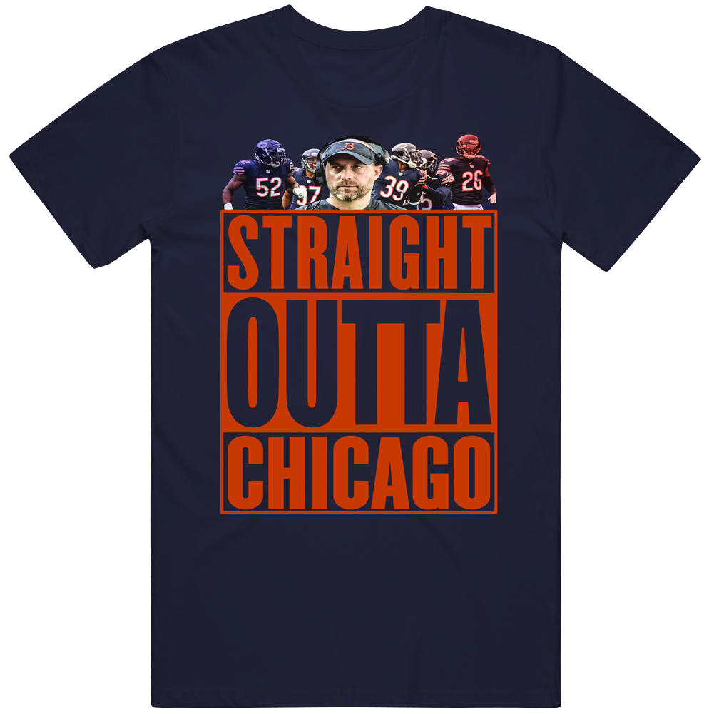 Straight Outta Chicago Coach Players Chicago Football Fan Mens Cotton Tee T Shirt Straight Outta Chicago Coach Players Chicago Football Fan Mens Cotton Tee T Shirt