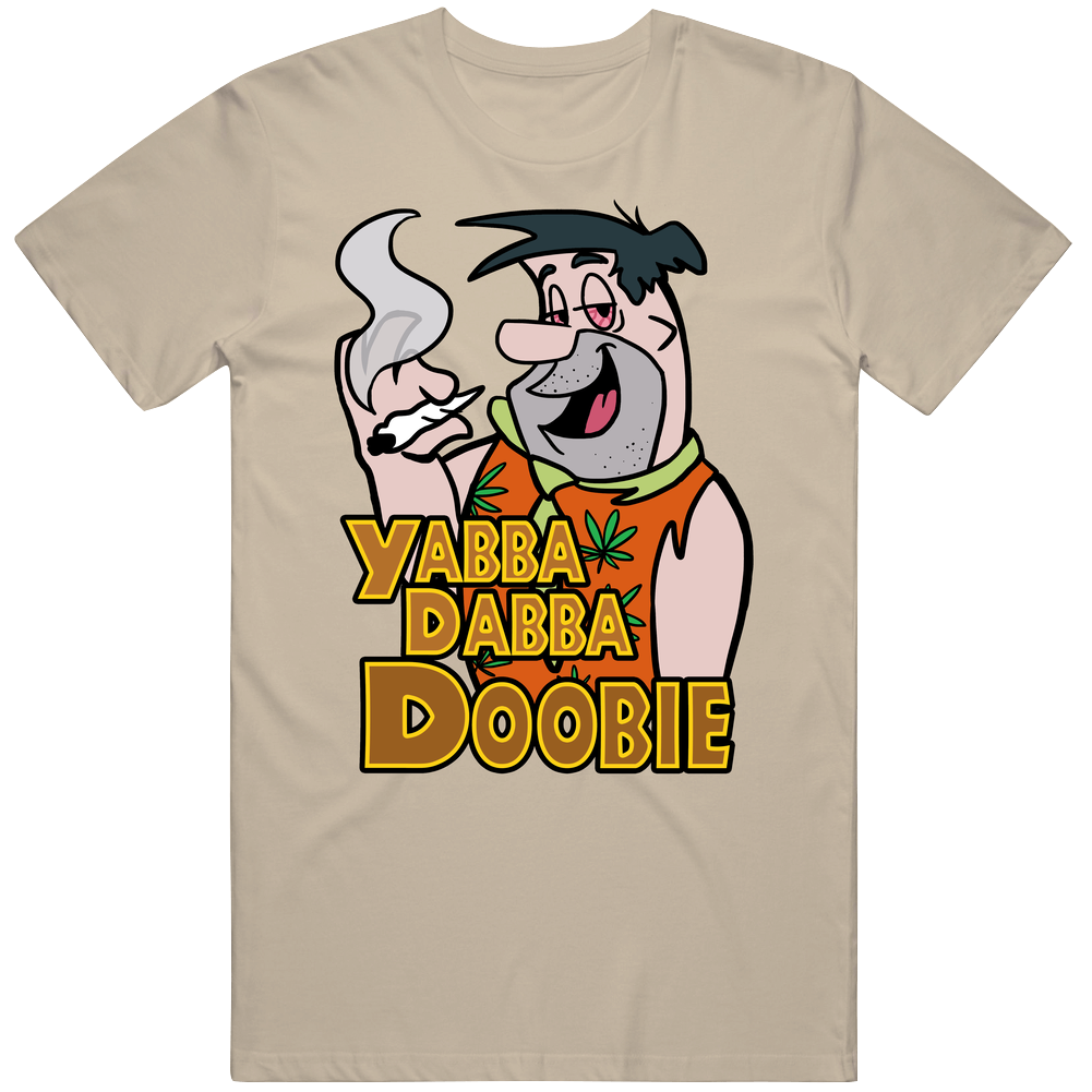Yabba Dabba Doobie Flinstones Funny Stoner Weed Pot Kush Enthusiast Mens Cotton Tee T Shirt