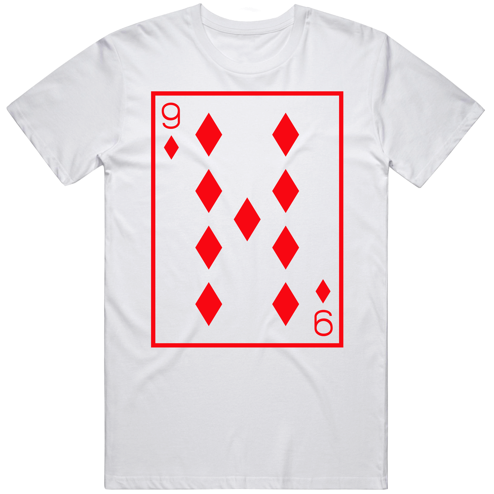 Nine Of Diamonds Playing Card Funny Halloween Costume Mens Cotton Tee T Shirt