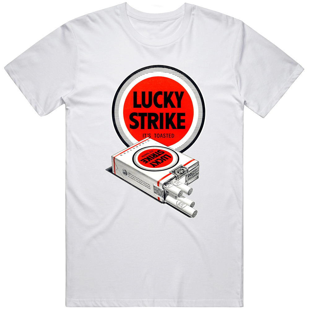 Lucky Strike, T-shirt, Strikes, Cigarettes, Tobacco, Smokes, Smoker, Pack, Retro, Logo Mens Cotton Tee T Shirt Lucky Strike, T-shirt, Strikes, Cigarettes, Tobacco, Smokes, Smoker, Pack, Retro, Logo Mens Cotton Tee T Shirt