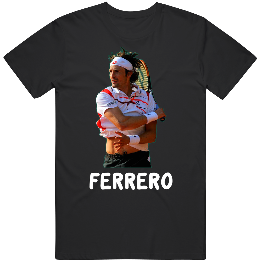 Juan Carlos Ferrero Spain Tennis Mens Cotton Tee T Shirt Juan Carlos Ferrero Spain Tennis Mens Cotton Tee T Shirt