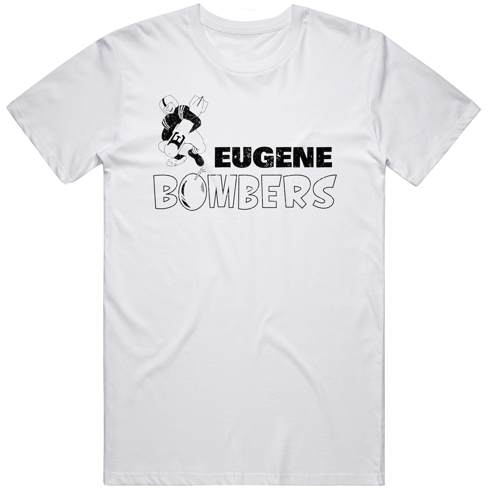 Eugene Bombers Cfl Continental Football League Vintage Team Logo Mens Cotton Tee T Shirt Eugene Bombers Cfl Continental Football League Vintage Team Logo Mens Cotton Tee T Shirt