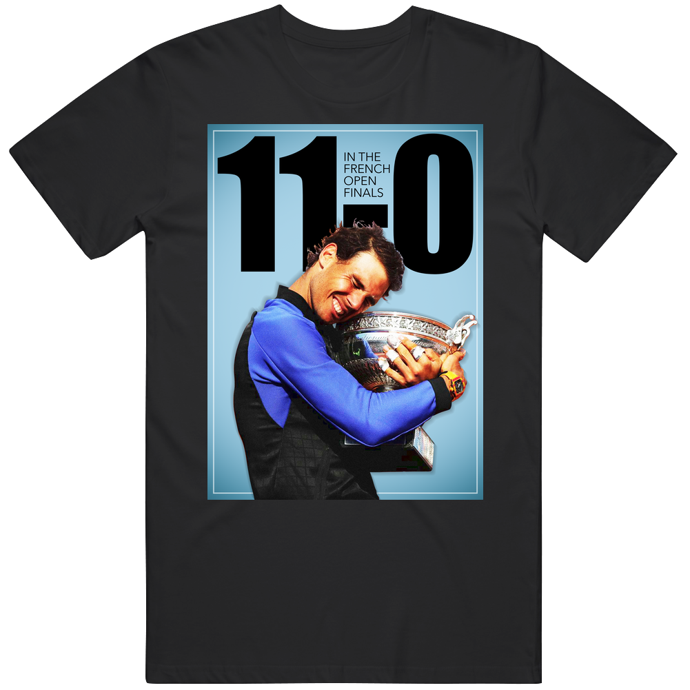 Rafael Nadal French Open Tennis Champion Record 11 0 Mens Cotton Tee T Shirt Rafael Nadal French Open Tennis Champion Record 11 0 Mens Cotton Tee T Shirt