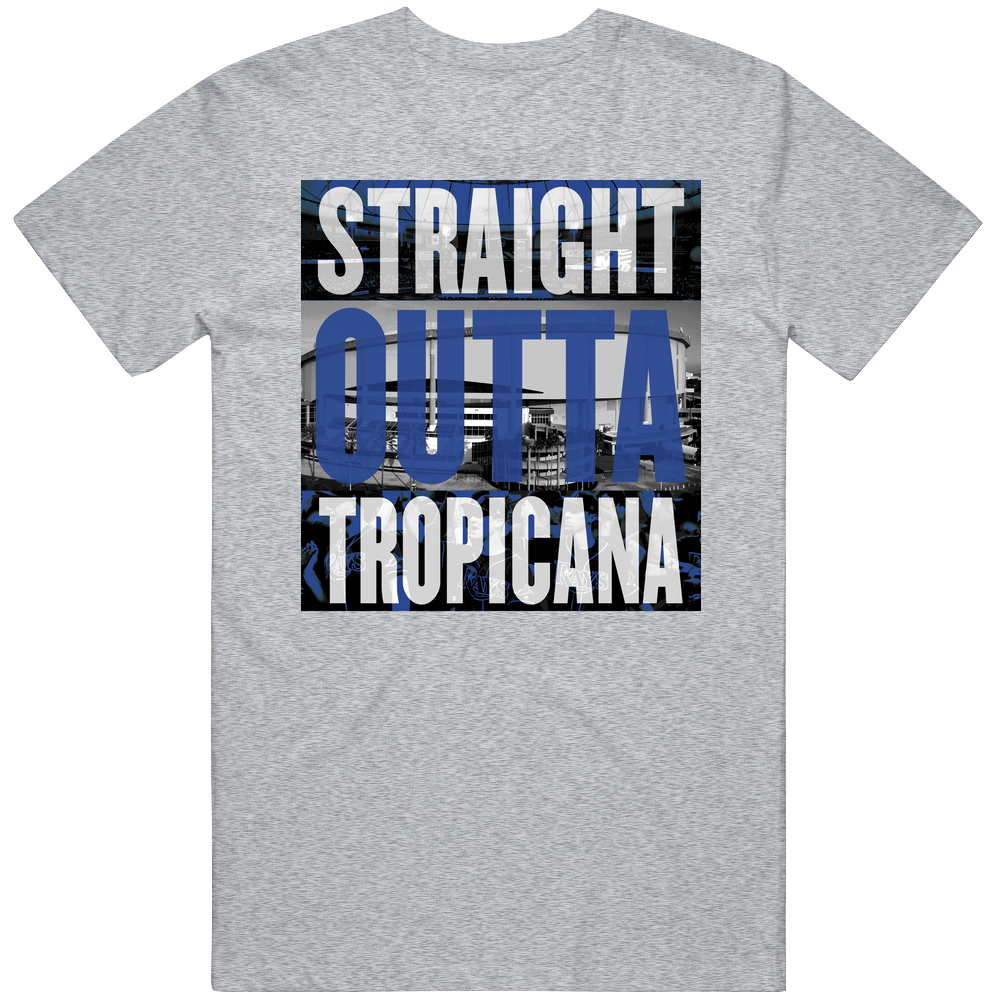 Tampa Bay Tropicana Field Straight Outta Ball Park Baseball Fan Mens Cotton Tee T Shirt