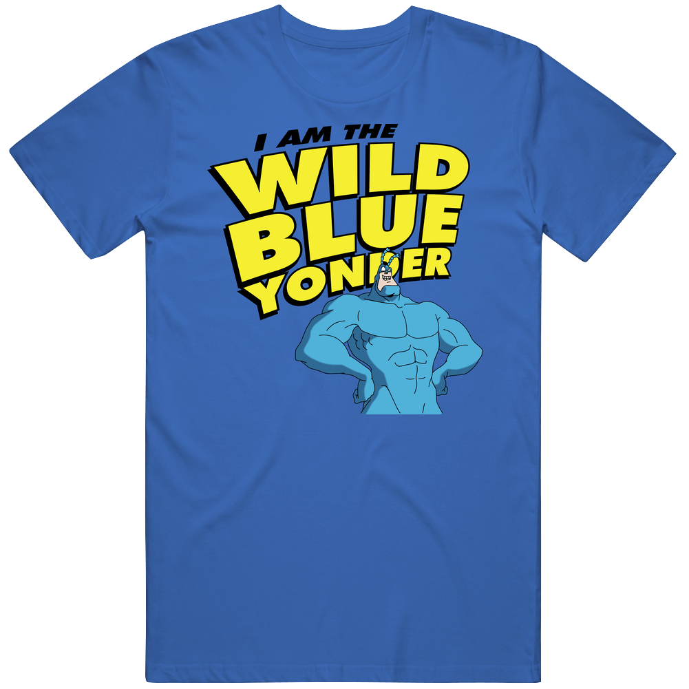 The Tick Wild Blue Yonder 90s Superhero Kids Tv Show Cartoon Mens Cotton Tee T Shirt