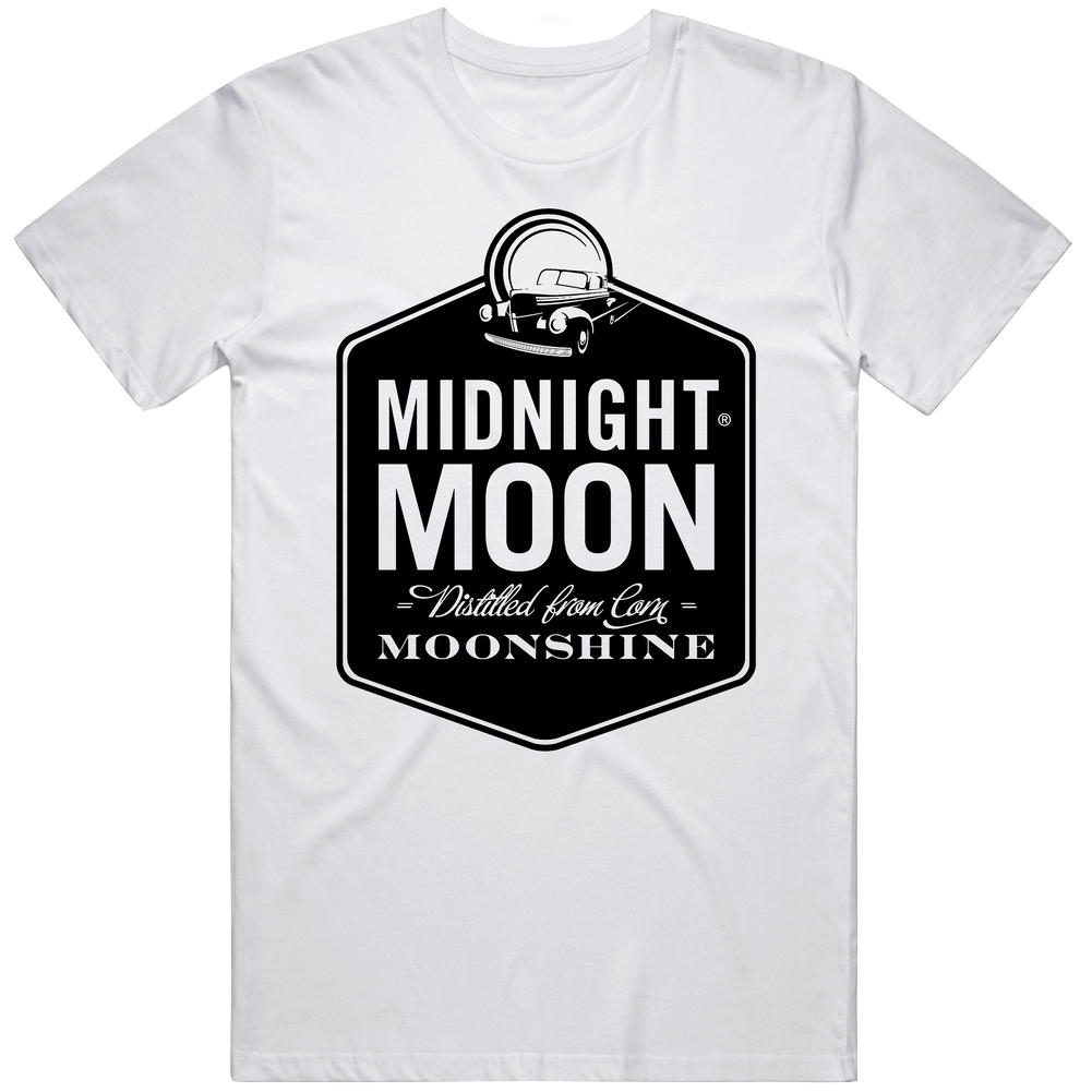 Midnight Moon Moonshine Whiskey Label Logo Mens Cotton Tee T Shirt