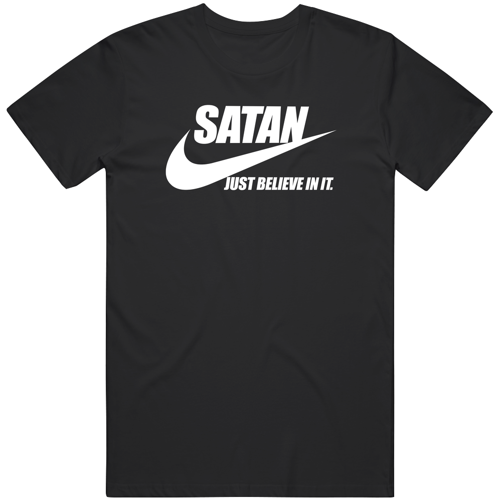 Satan Just Believe In It Mens Cotton Tee T Shirt