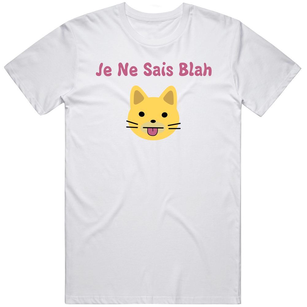 Je Ne Sais Blah Girls Hbo Tv Show Cat Mens Cotton Tee T Shirt