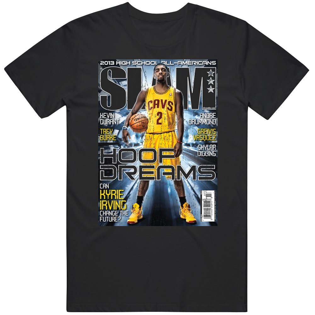 Slam Magazine Issue 169 Kyrie Irving Popular Basketball Magazine Grunge Look Mens Cotton Tee T Shirt