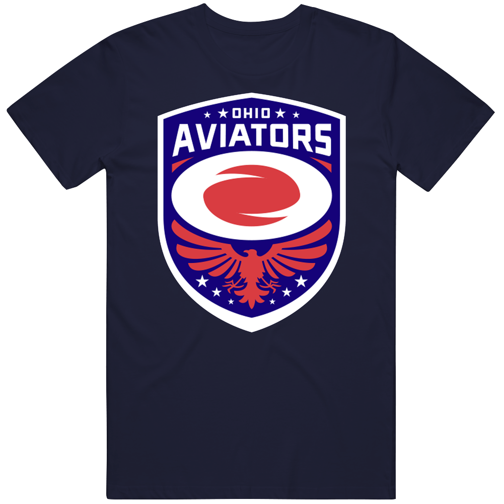 Ohio Aviators Pro Rugby League Team Logo Fan Mens Cotton Tee T Shirt