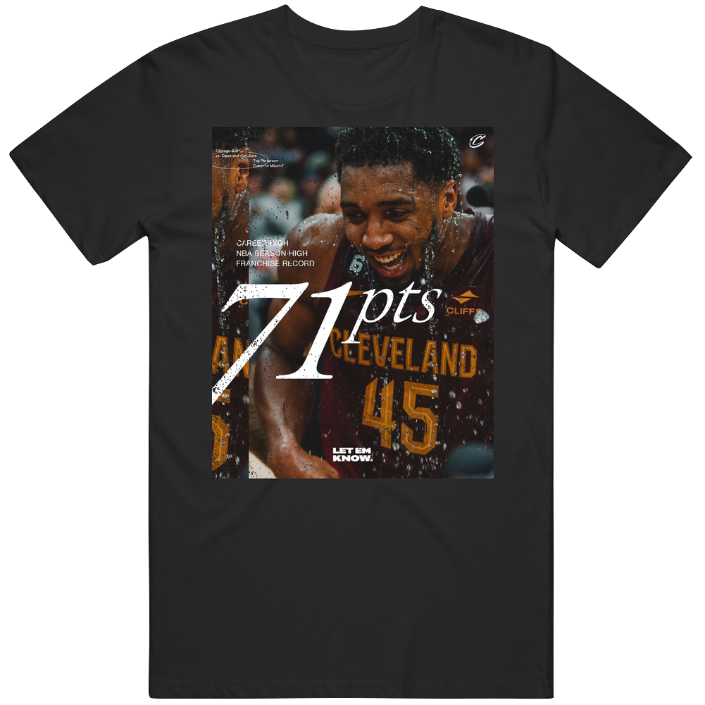 Donovan Spida Mitchell 71 Points Distressed Mens Cotton Tee T Shirt