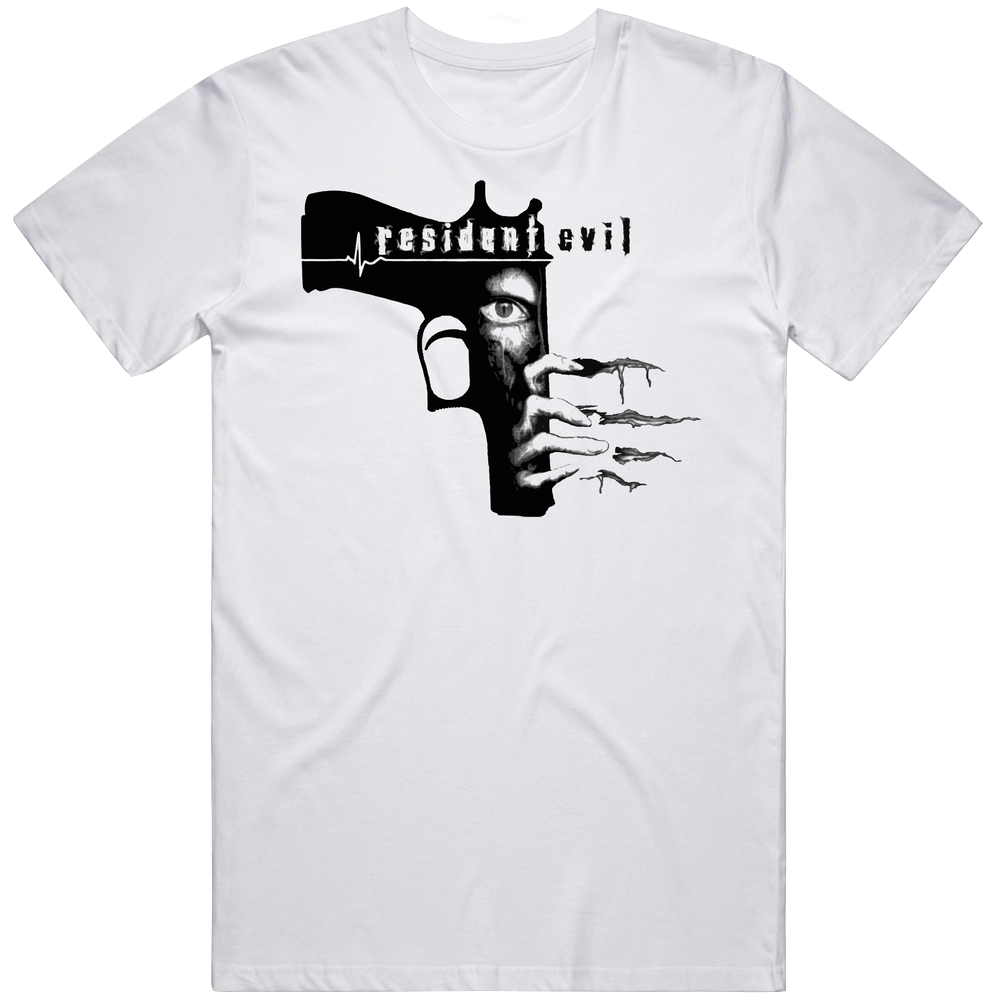Resident Evil Gun Video Game Mens Cotton Tee T Shirt Resident Evil Gun Video Game Mens Cotton Tee T Shirt