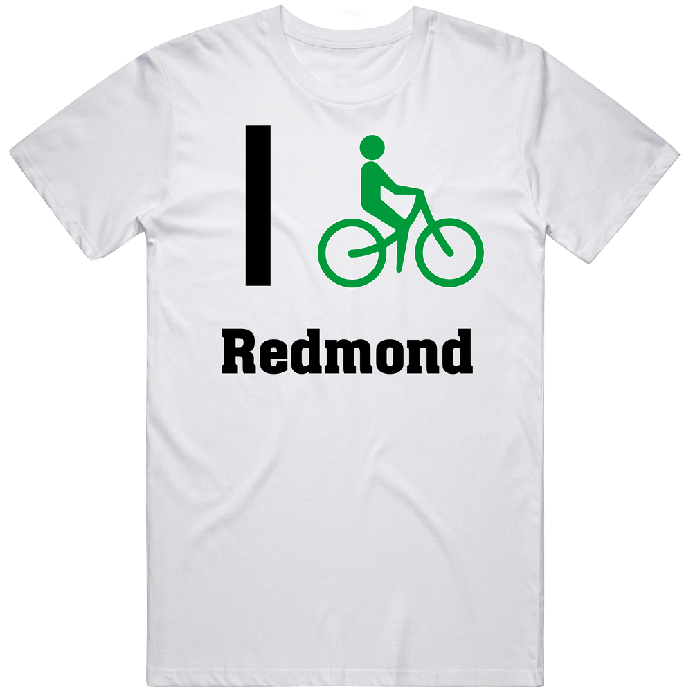 I Bike Redmond Custom Mens Cotton Tee T Shirt
