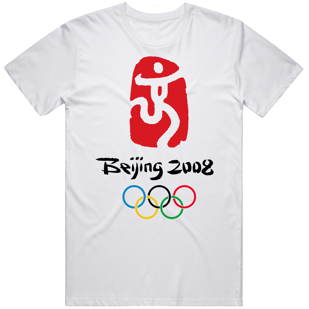 Beijing Summer 2008 Olypics Retro Logo World Olympiad Mens Cotton Tee T Shirt Beijing Summer 2008 Olypics Retro Logo World Olympiad Mens Cotton Tee T Shirt