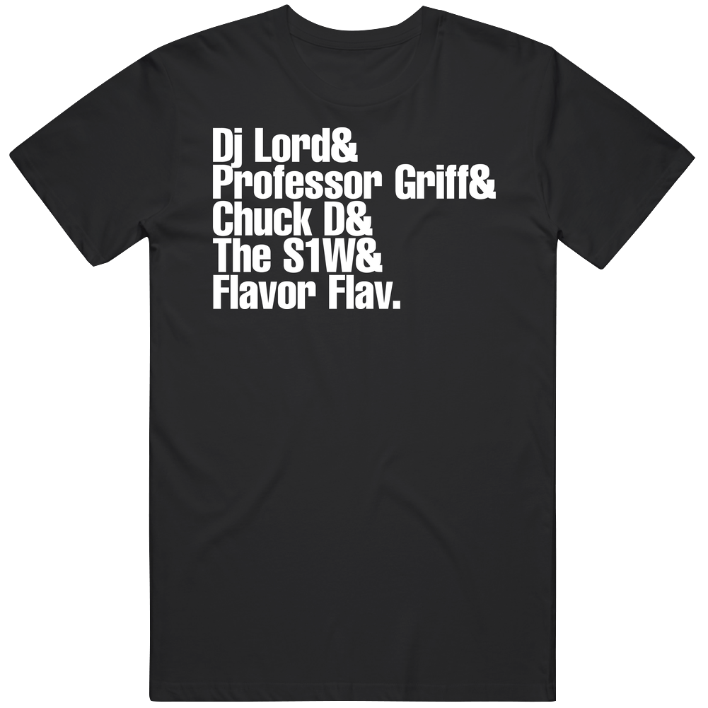 Public Enemy Retro Rap Flav Chuck D Mens Cotton Tee T Shirt