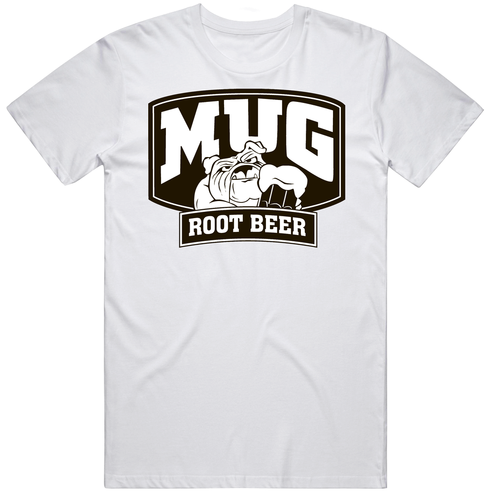 Mug Root Beer Drink Soda Bull Dog Mens Cotton Tee T Shirt