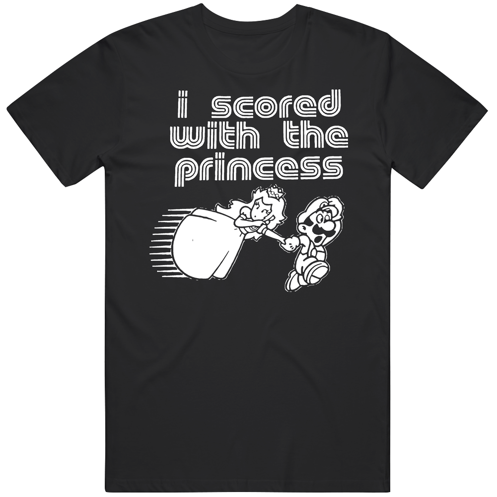 I Scored With The Princess Super Mario Funny Mens Cotton Tee T Shirt I Scored With The Princess Super Mario Funny Mens Cotton Tee T Shirt