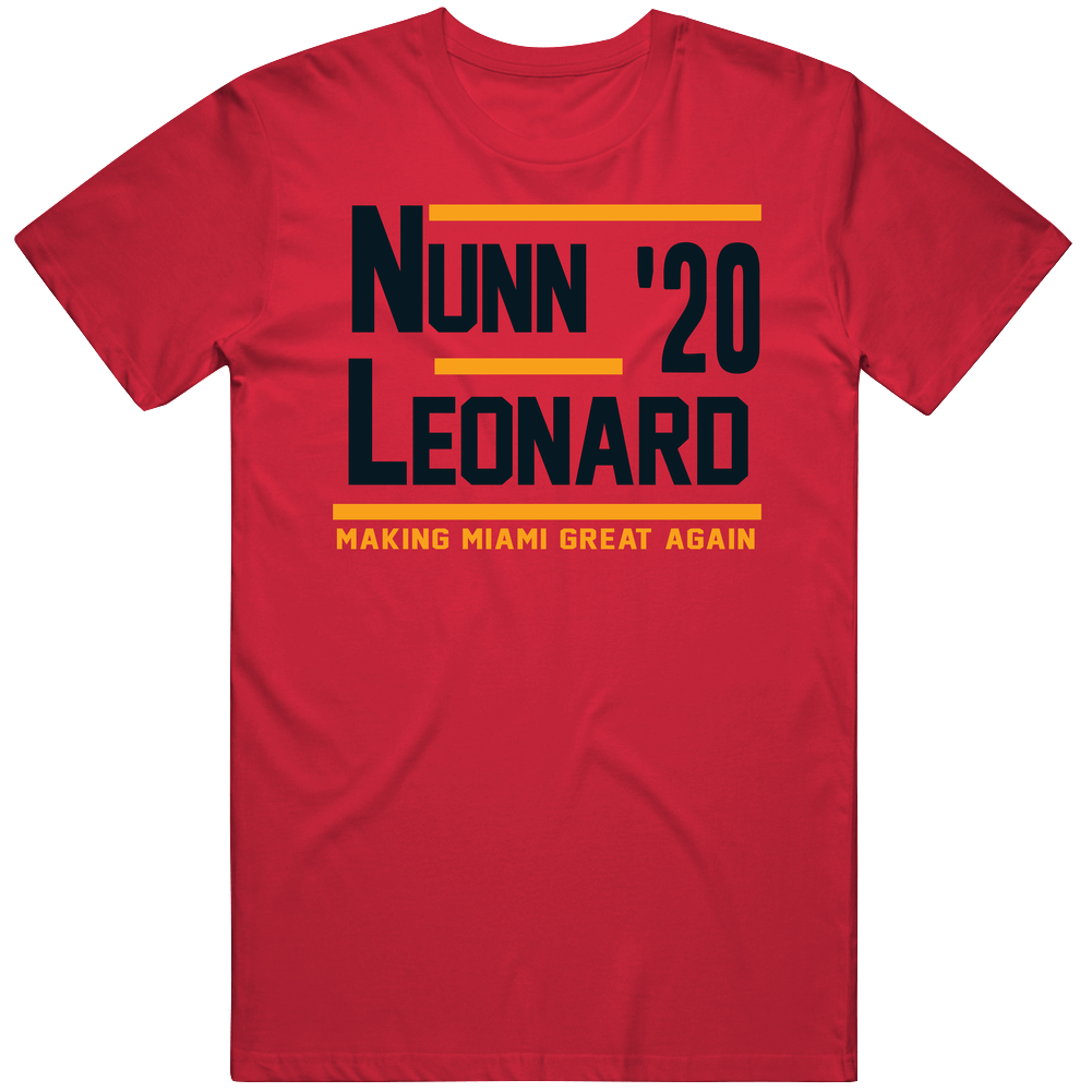 Kendrick Nunn Meyers Leonard 2020 Making Miami Great Again Basketball Fan Mens Cotton Tee T Shirt
