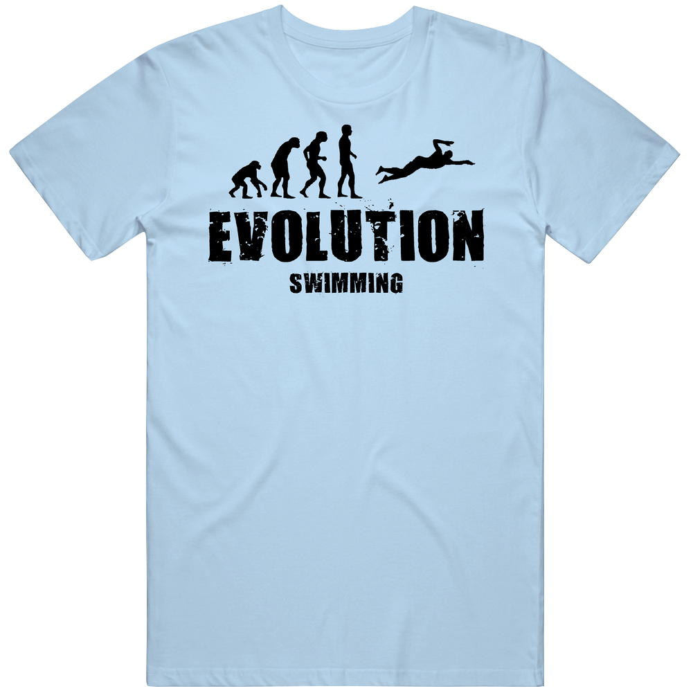 Evolution Swimming Mens Cotton Tee T Shirt Evolution Swimming Mens Cotton Tee T Shirt