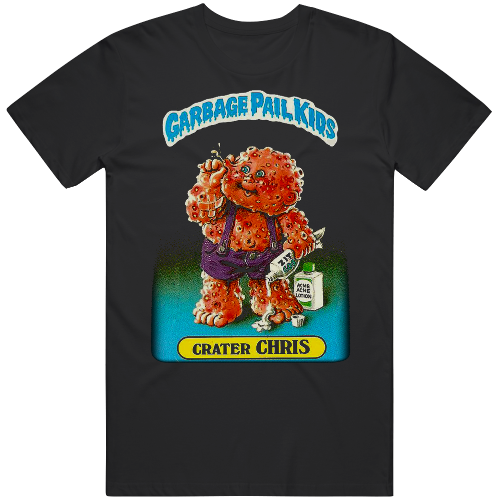 Crater Chris Garbage Pail Kids Mens Cotton Tee T Shirt Crater Chris Garbage Pail Kids Mens Cotton Tee T Shirt