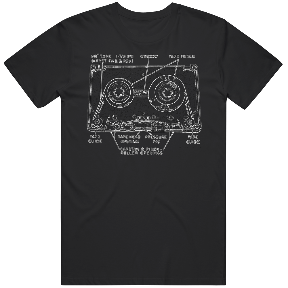 Cassette Tape Retro Style Mens Cotton Tee T Shirt Cassette Tape Retro Style Mens Cotton Tee T Shirt