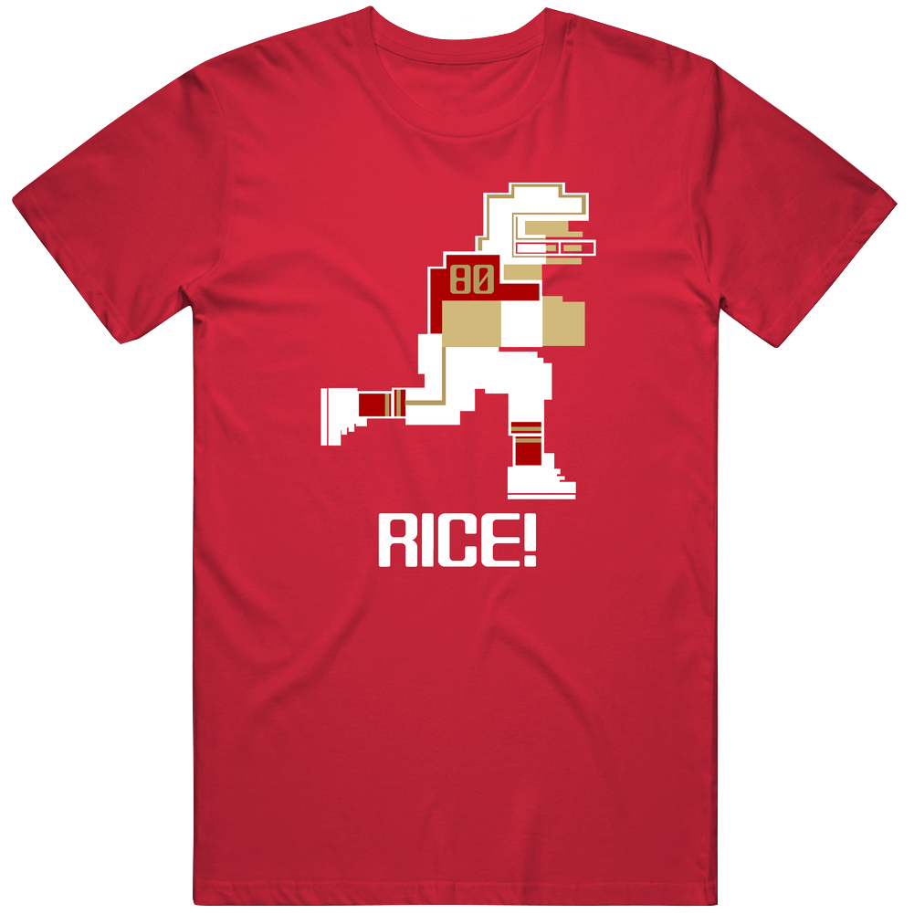 Jerry Rice Tecmo Bowl San Francisco Football Athlete Fan Mens Cotton Tee T Shirt Jerry Rice Tecmo Bowl San Francisco Football Athlete Fan Mens Cotton Tee T Shirt