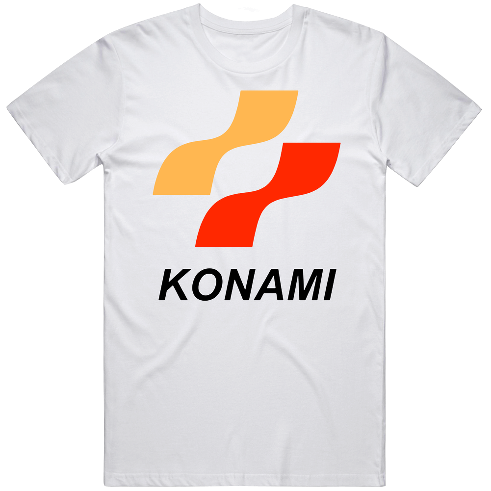 Konami Entertainment Video Game Developer Logo Mens Cotton Tee T Shirt Konami Entertainment Video Game Developer Logo Mens Cotton Tee T Shirt