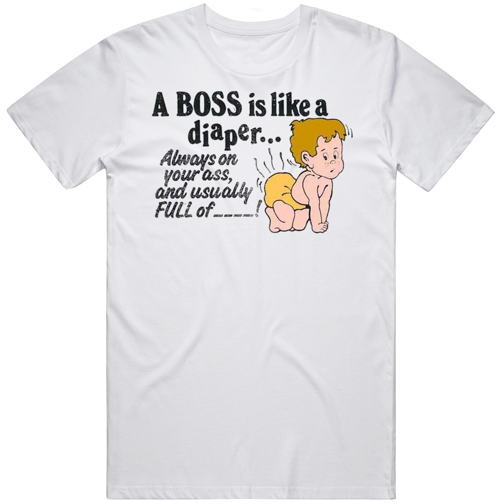 Diaper Boss Funny Mens Cotton Tee T Shirt